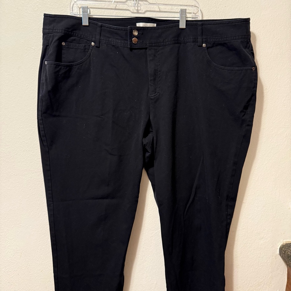 CJ Banks Elegant Black Straight Leg Women's Jeans Size‎ 24W Whimgoth